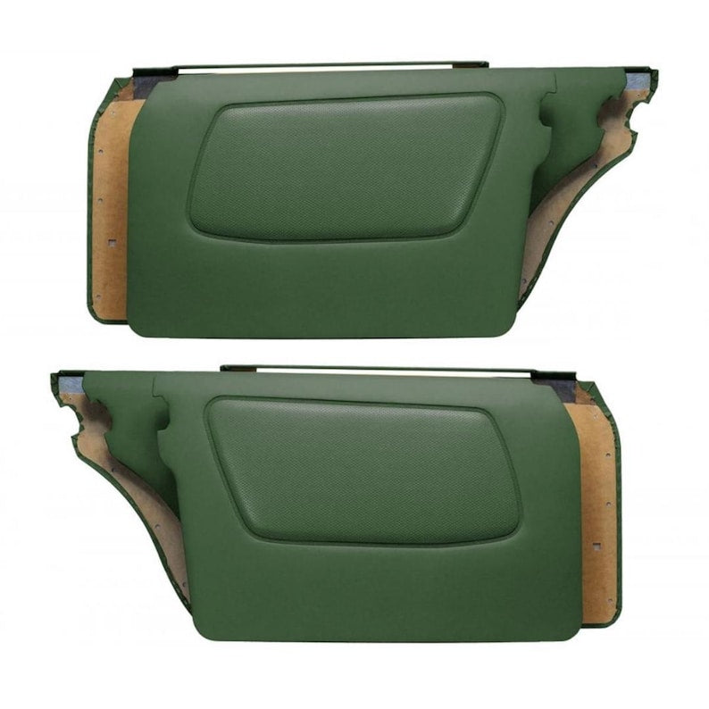 For Mercedes W123 4 Door Sedan Interior Door Panel Trim Set Green Color Replacement 1976–1986 Classic Car Restoration